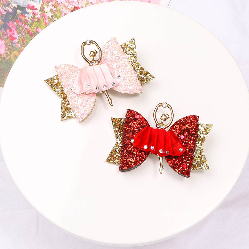 Wholesale Ballet Girl Glitter Rhinestone Hair Clips